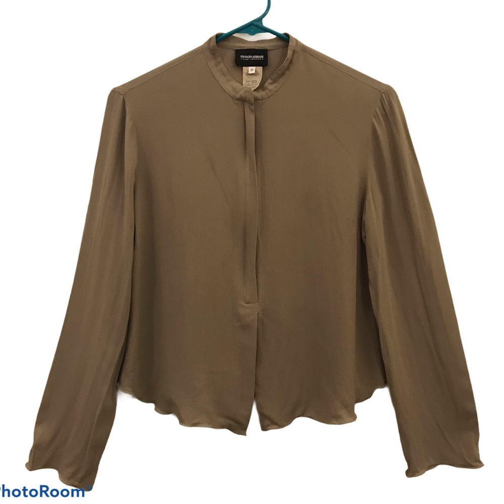 Giorgio Armani  Vintage  Silk Blouse Sz XS
